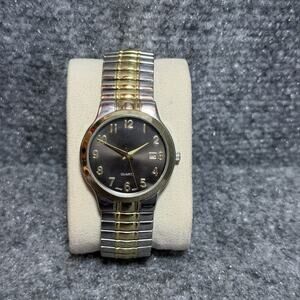 Vintage Black Face RTE 2ME Quartz Watch - Japan Movement - Day Date - 0918